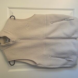 TNA Off-White Fleece Zip Vest